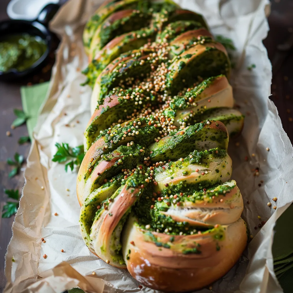 Savory Pesto Brioche with Buckwheat