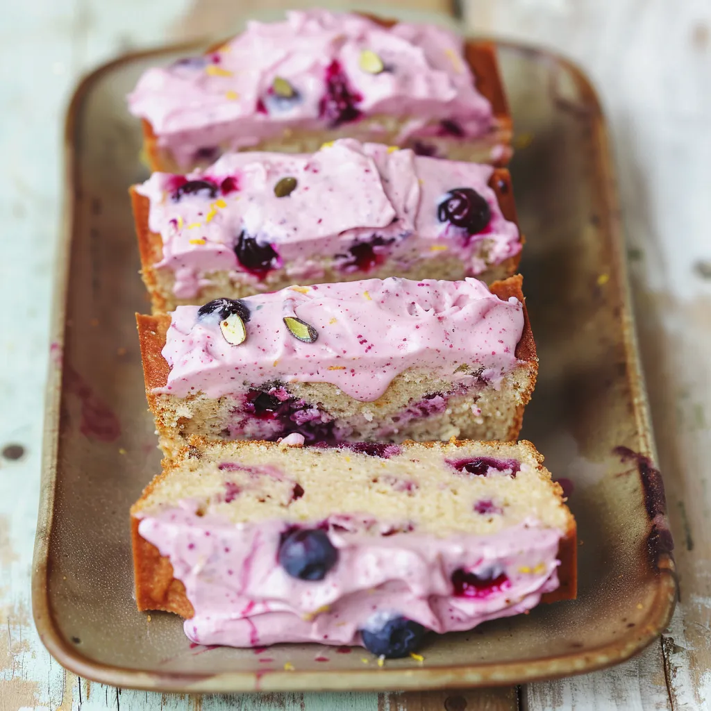 Moist lemon almond blueberry cake