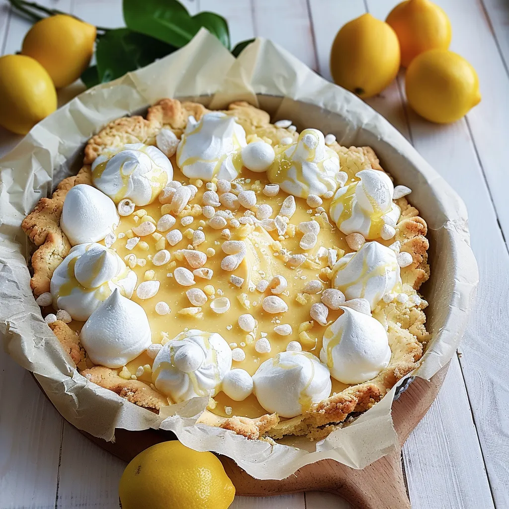 Lemon tart with meringue