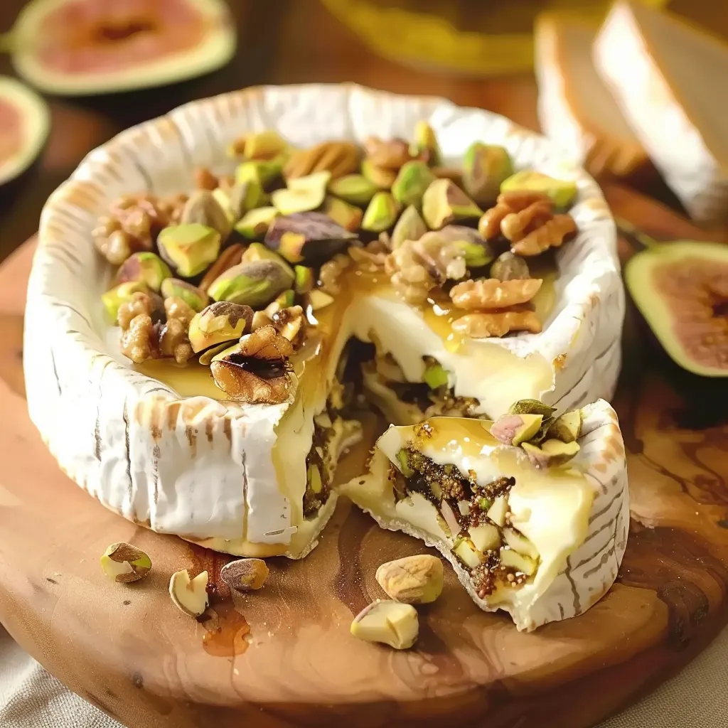 Stuffed cheese with nuts
