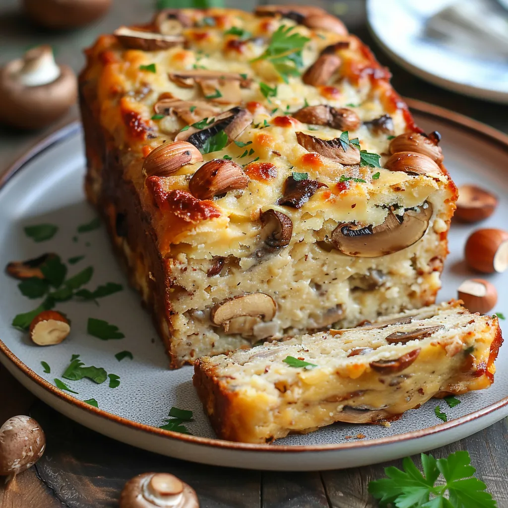 Tasty Savory Mushroom Cake