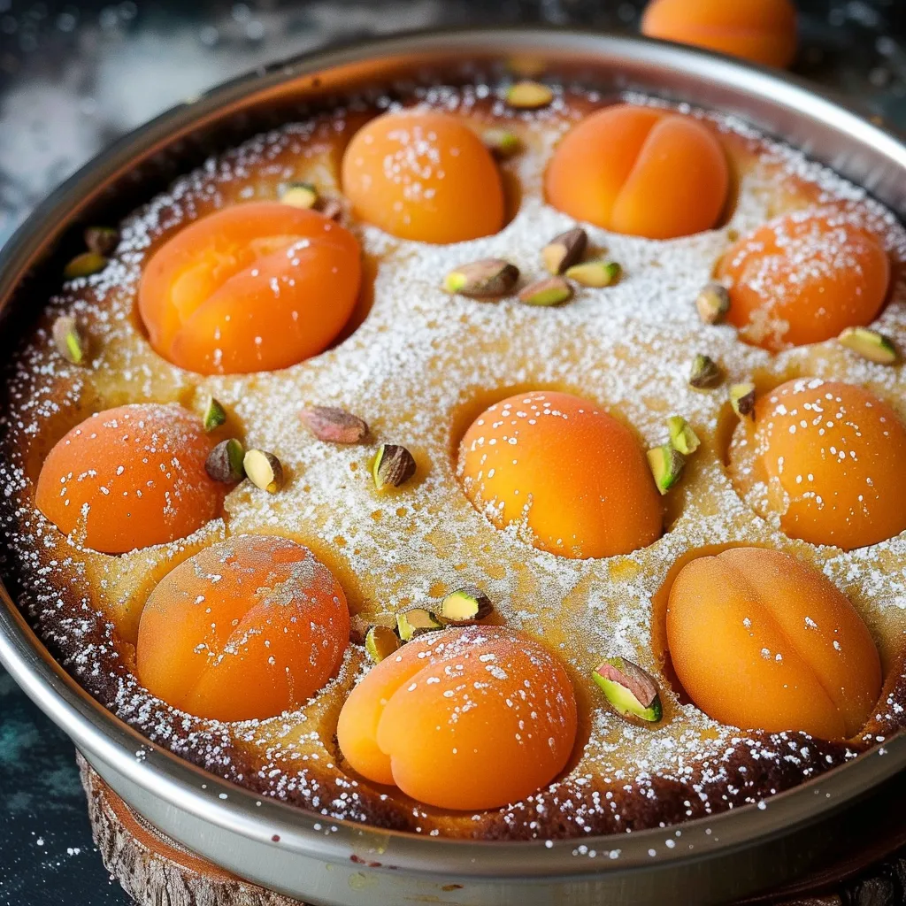 Soft apricot and almond cake