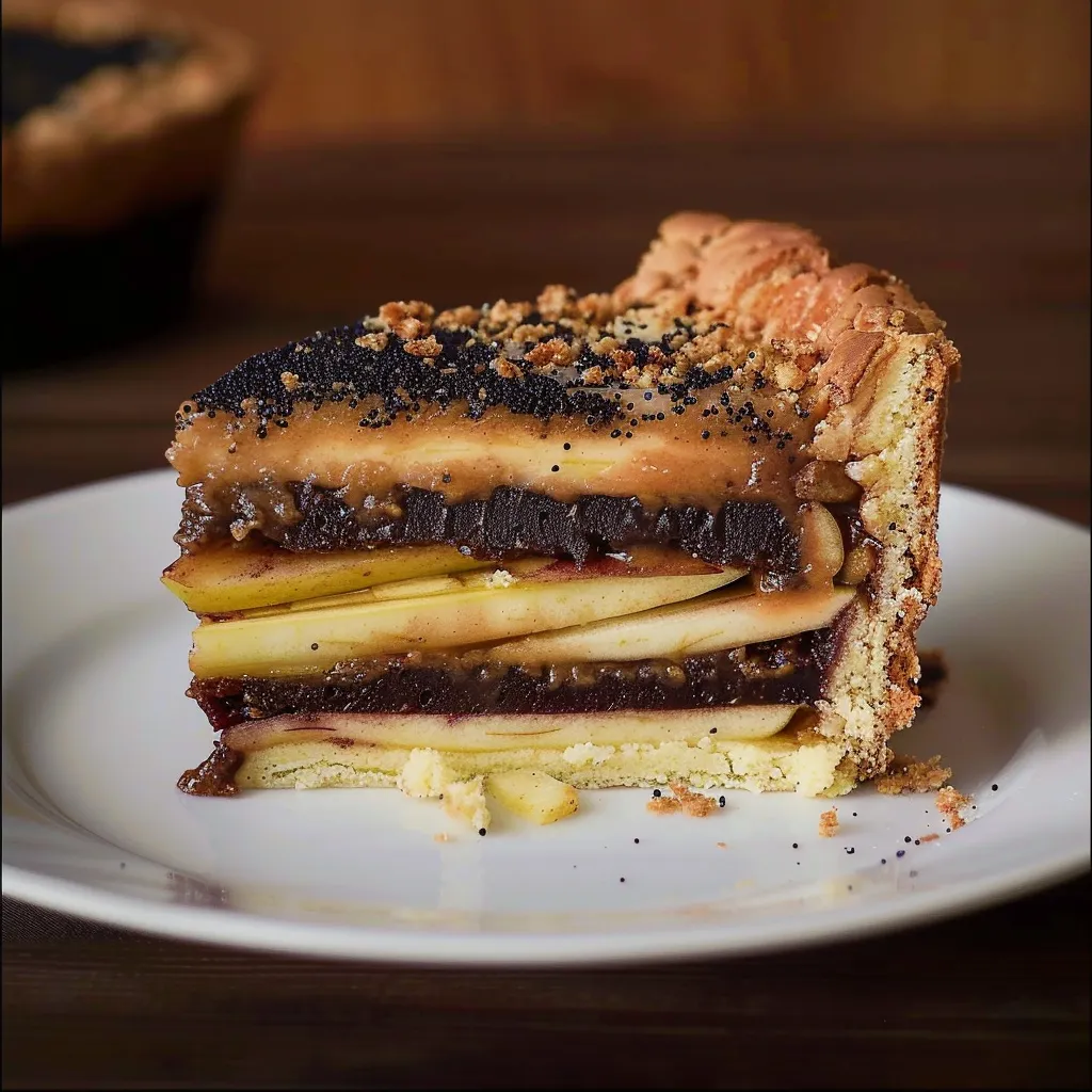 Layered walnut cake