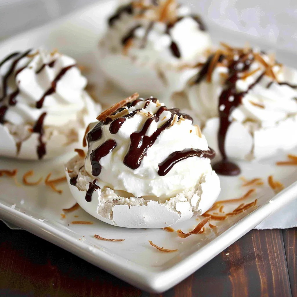 Sweet coconut pavlova
