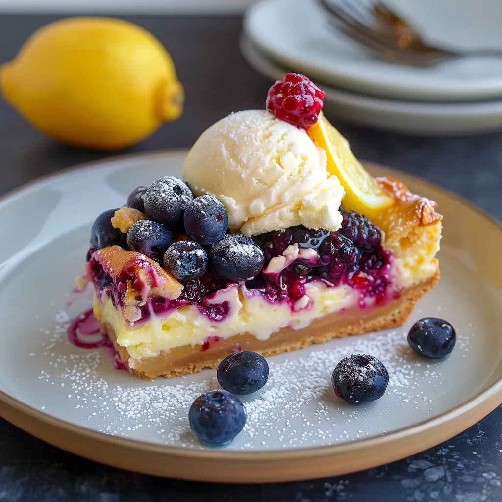 Blueberry lemon and Fillo dessert