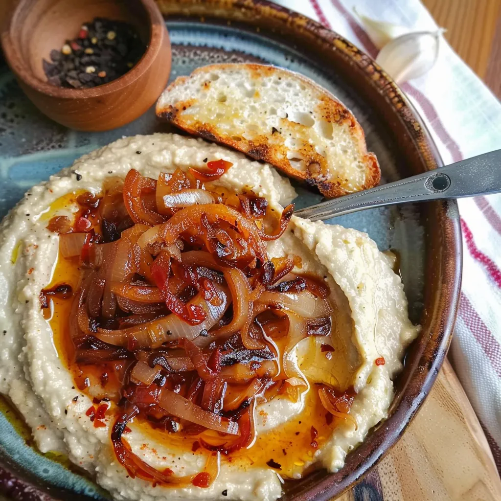 Mashed Beans with Onions