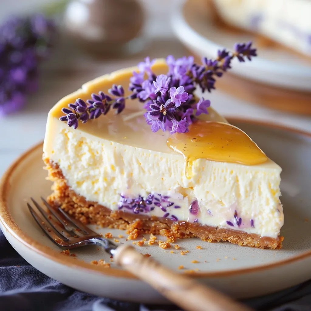 Honey lavender cheesecake