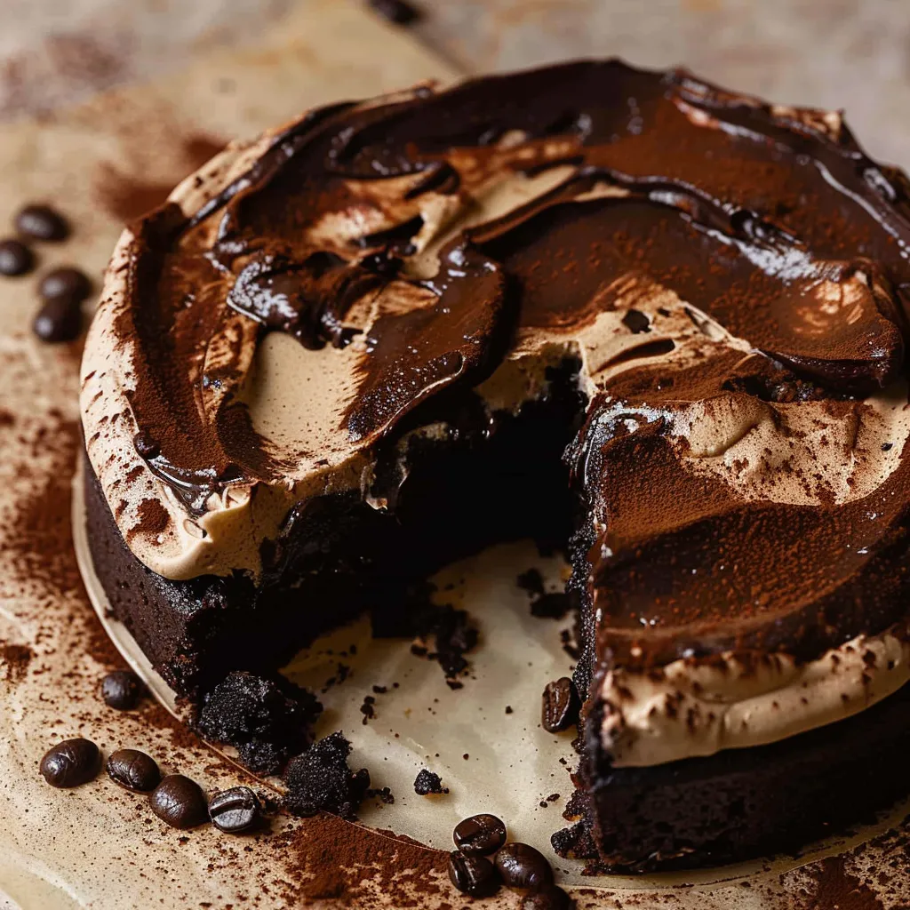 Tasty chocolate coffee cake
