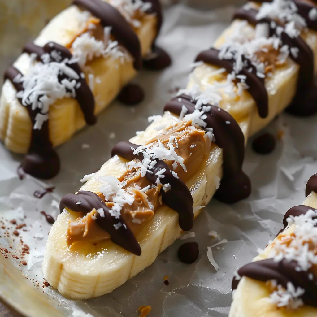 Frozen banana chocolate treats
