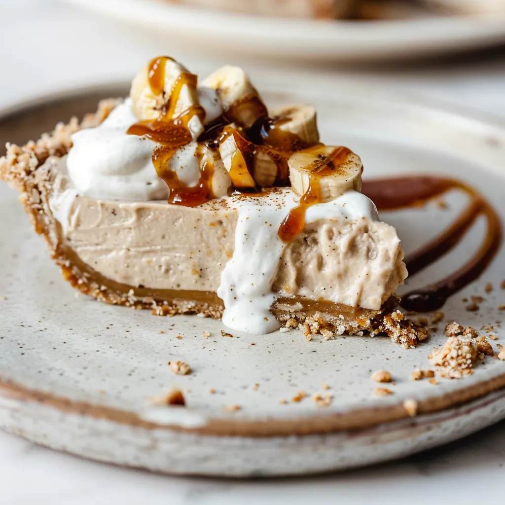 Chilled banana coconut pie