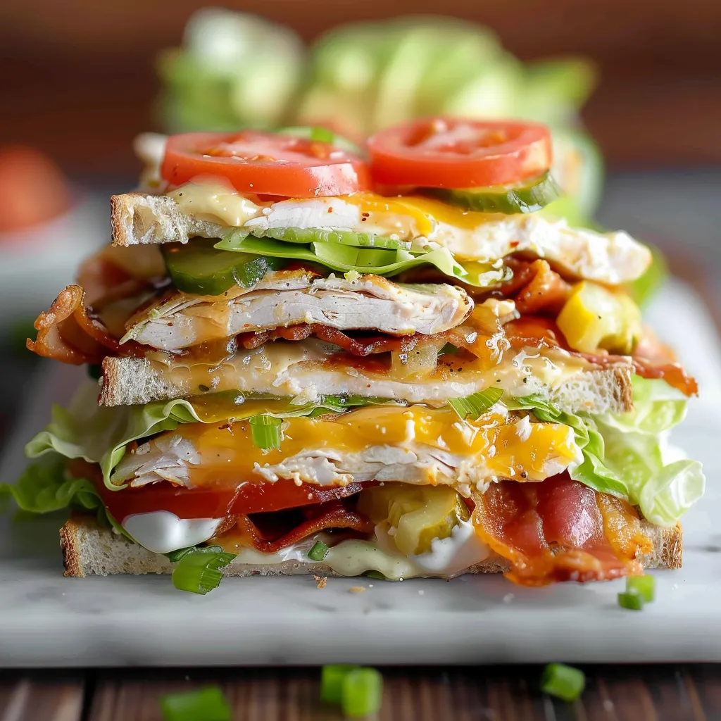 Low-Carb Chicken and Bacon Club Sandwich