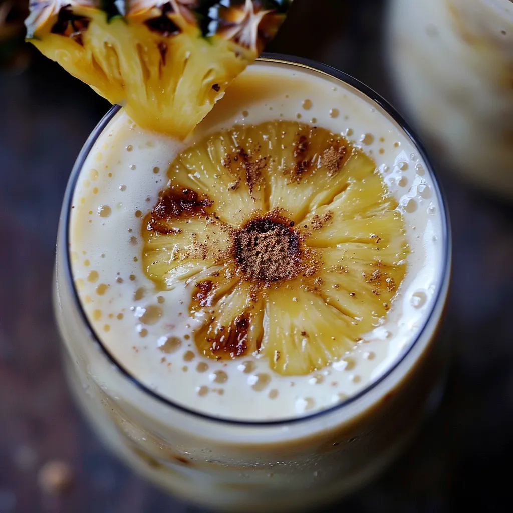Creamy tropical pineapple lassi