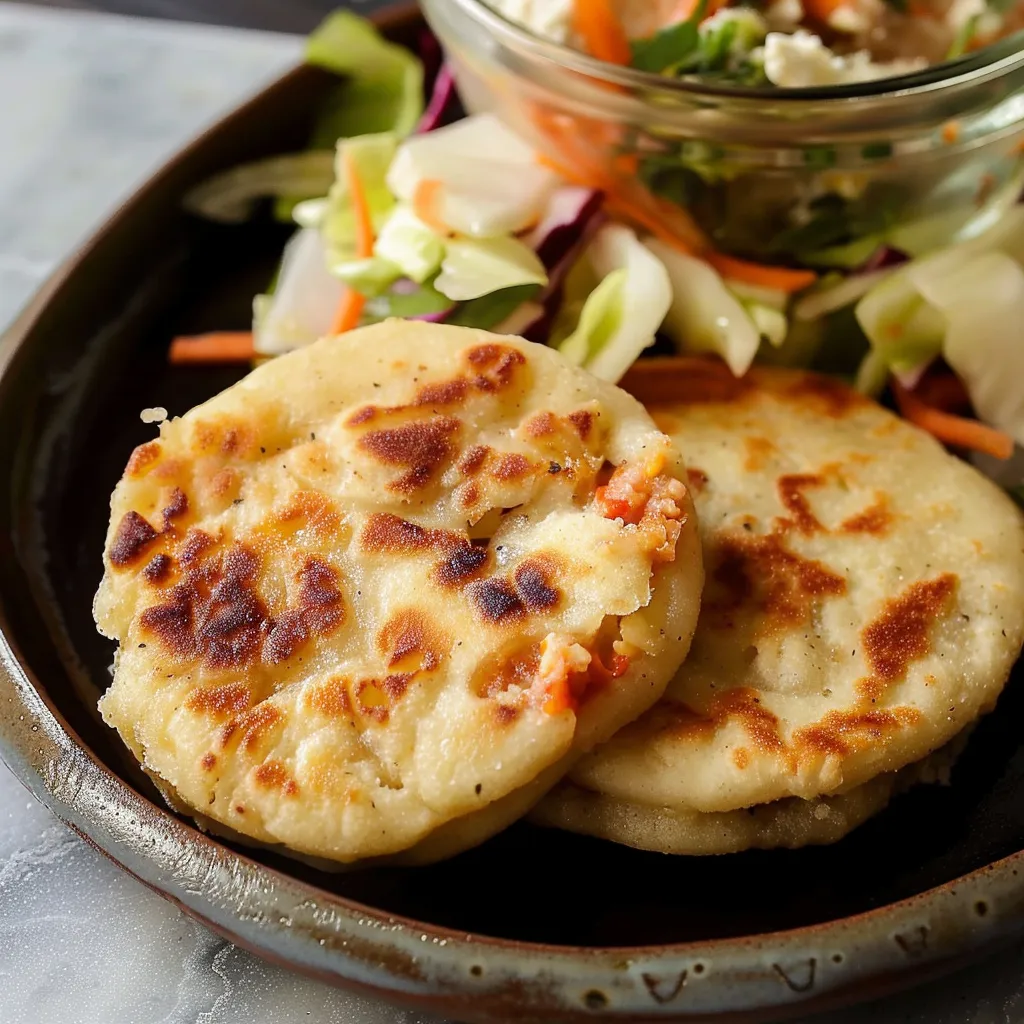 Bean-filled pupusas