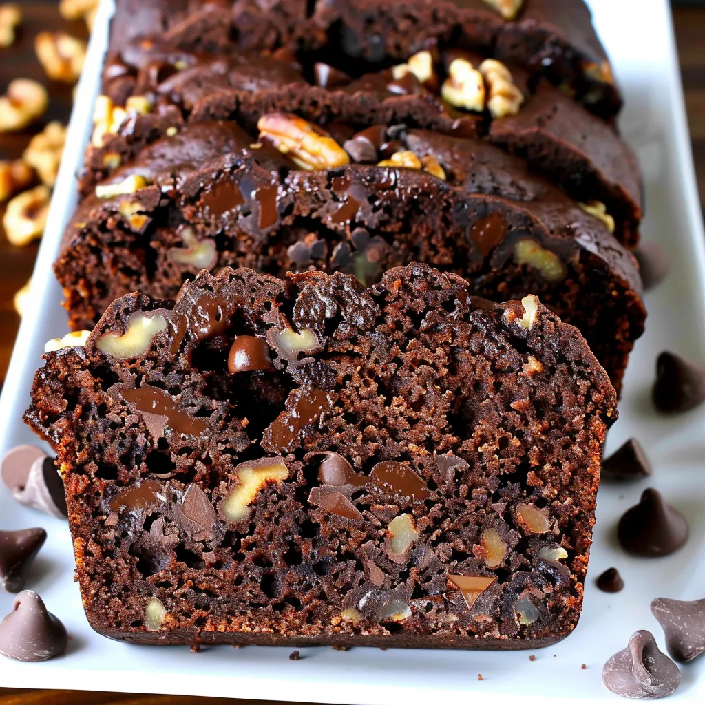 Banana bread with chocolate and nuts