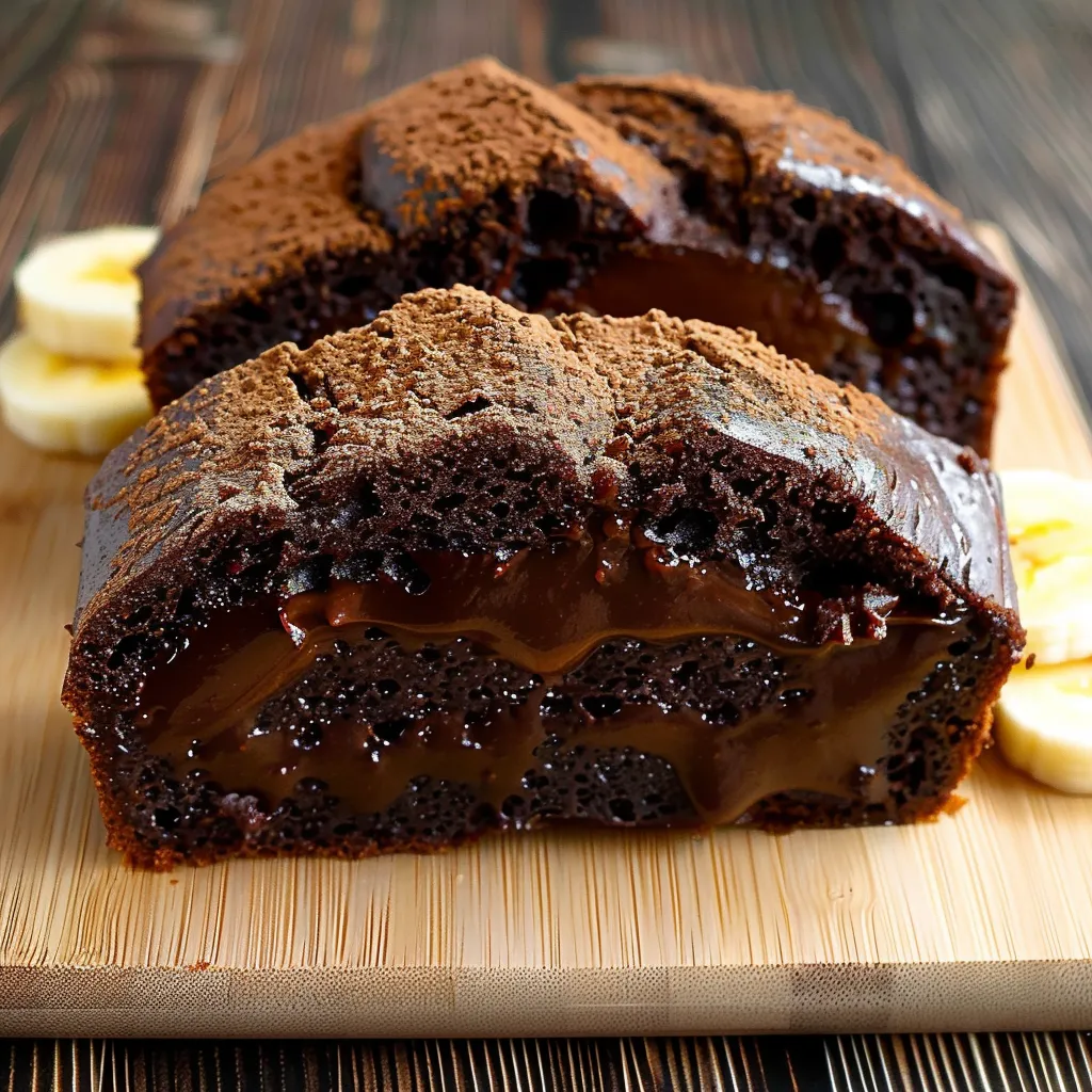 Yummy flourless banana Nutella loaf