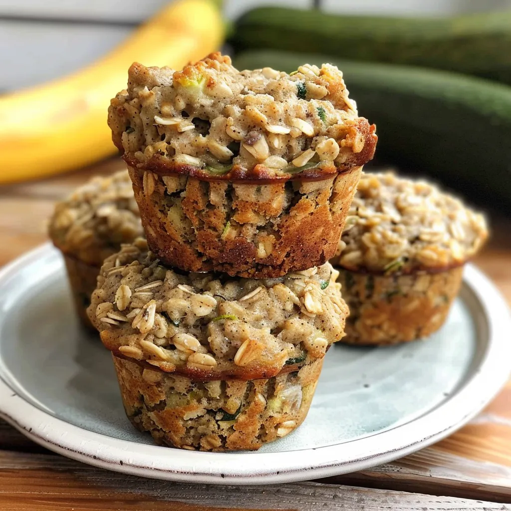 Banana oat zucchini muffins