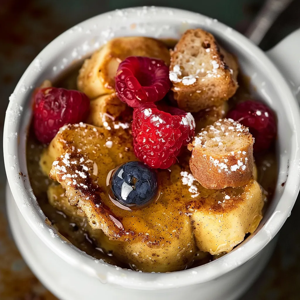 Fast and tasty mug French toast