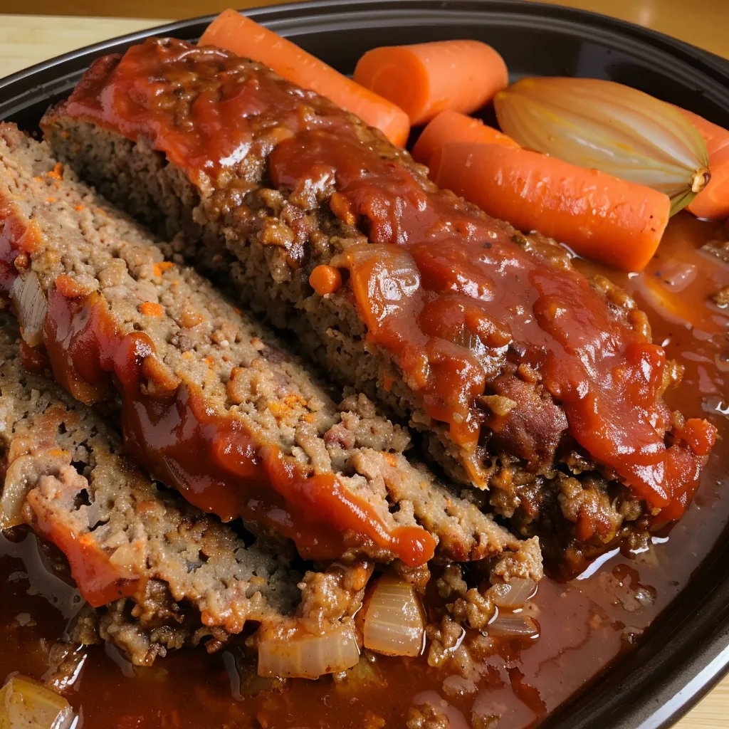 Slow cooker meatloaf