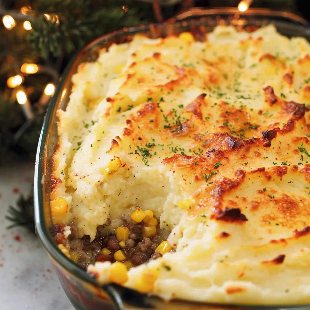 Easy and tasty homemade classic layered beef, corn, and mashed potato dish