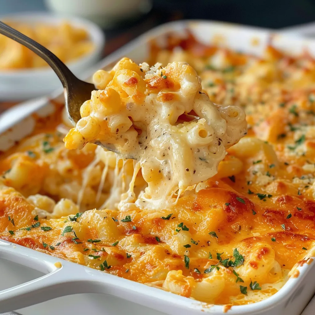 Cheesy baked mac pasta