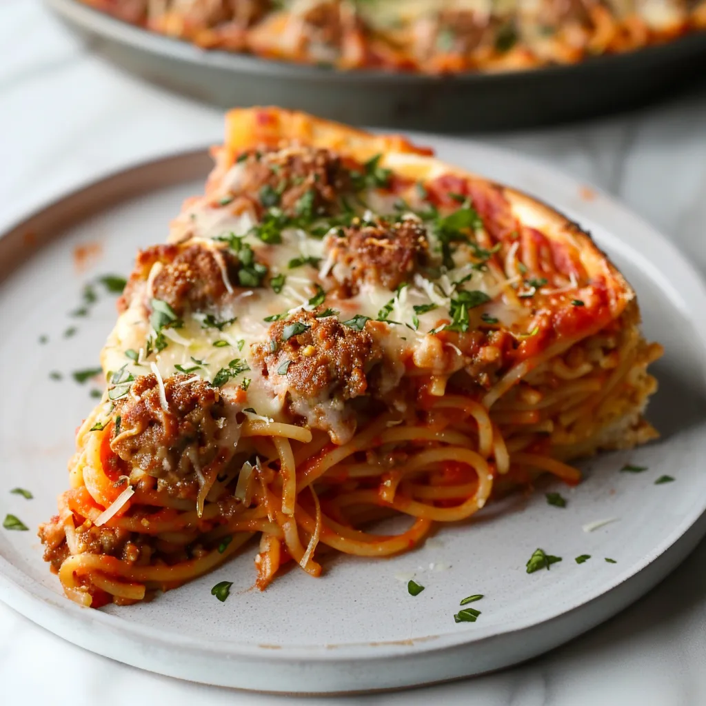 Homemade Pizza-Ghetti with Cheesy Meatballs