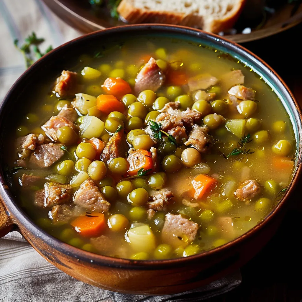 Homestyle old-fashioned pea soup