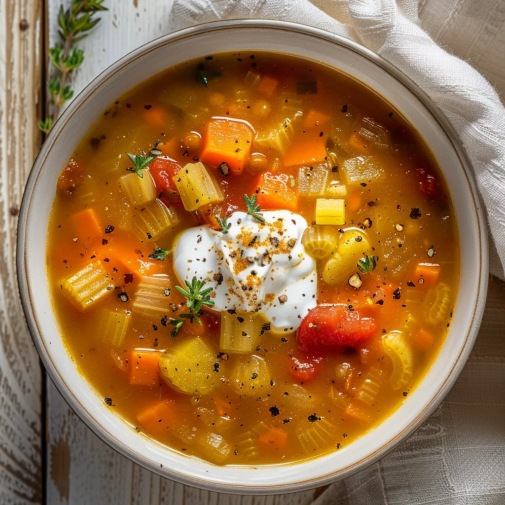 Old-fashioned veggie cream soup