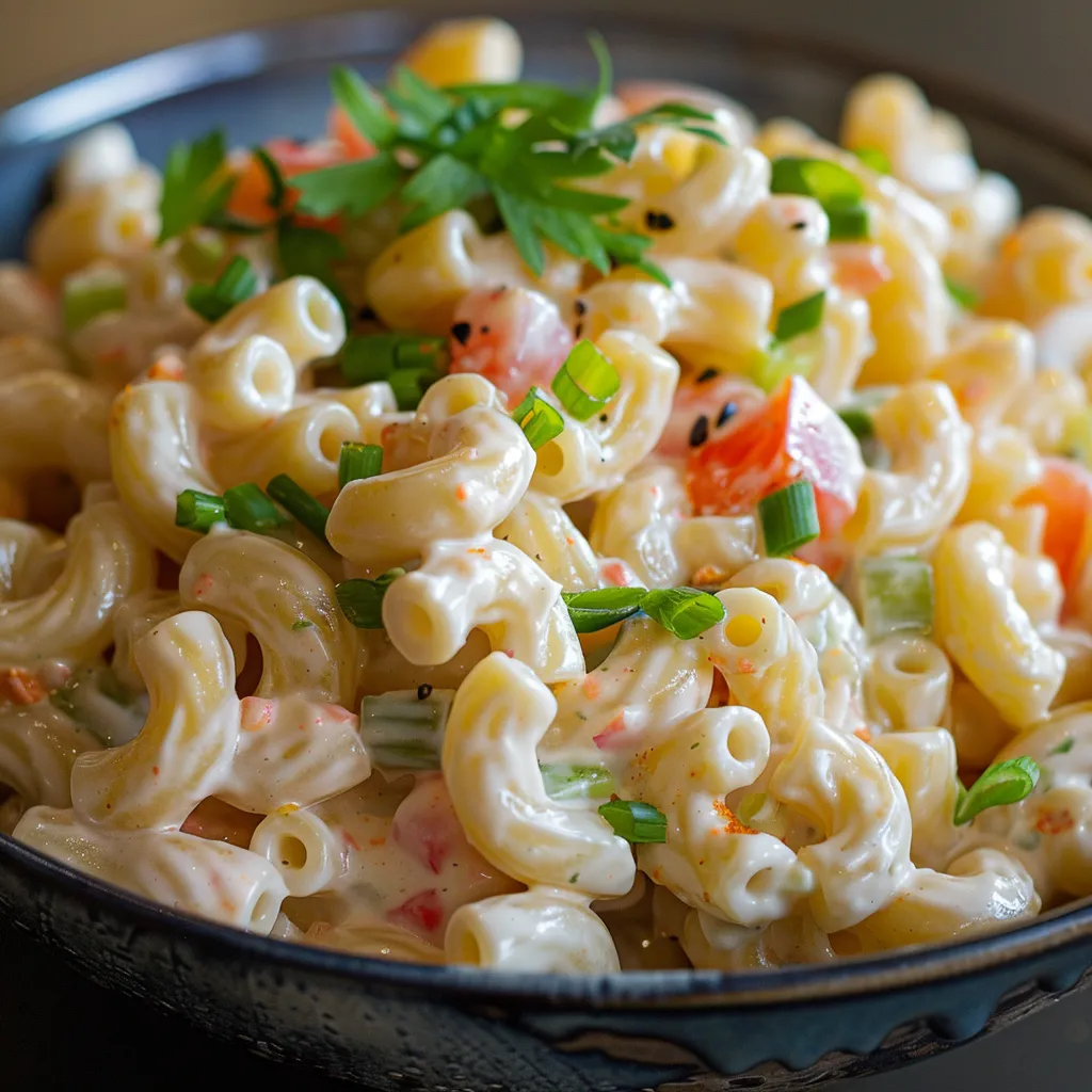 Tasty classic macaroni salad