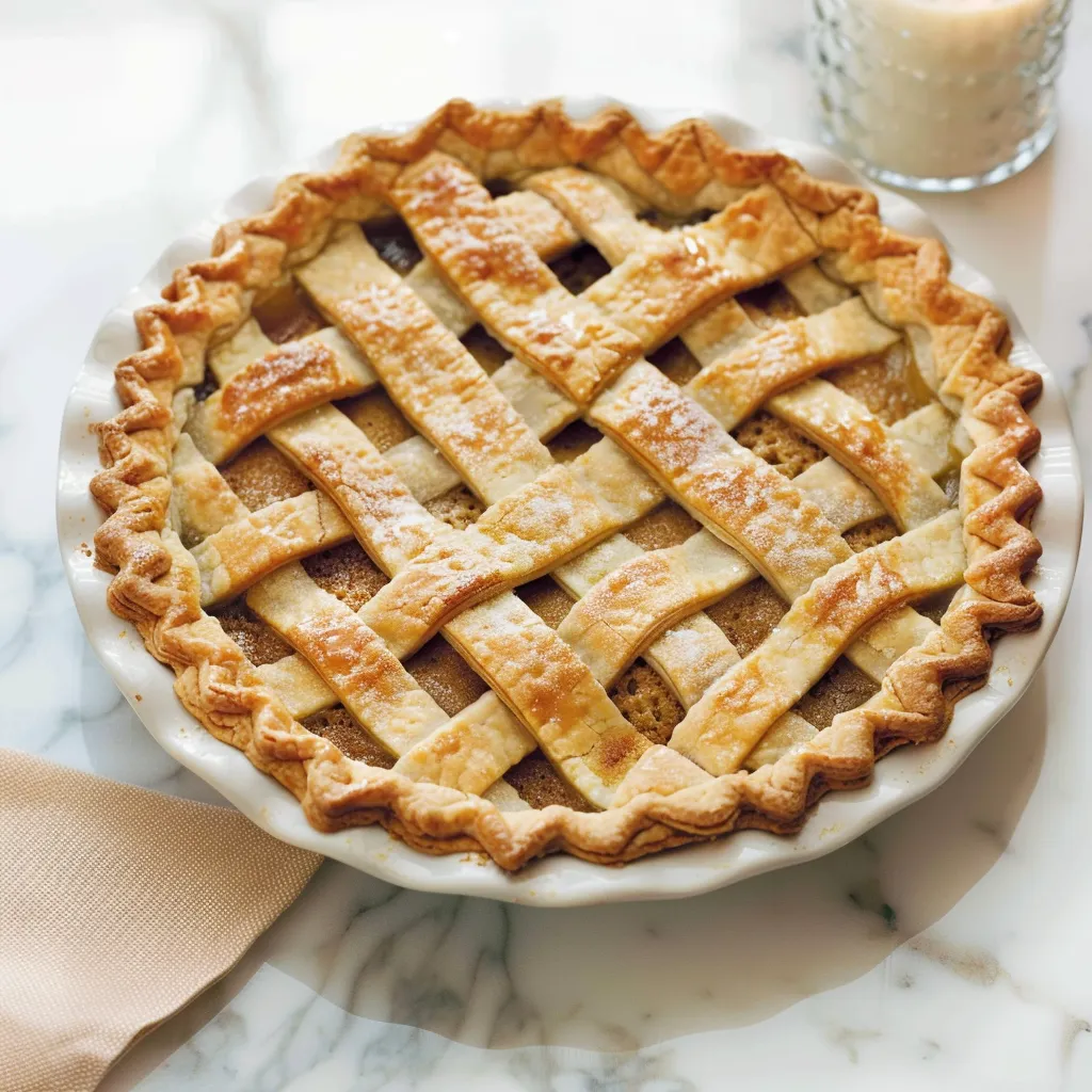 Classic maple sugar pie with lattice top