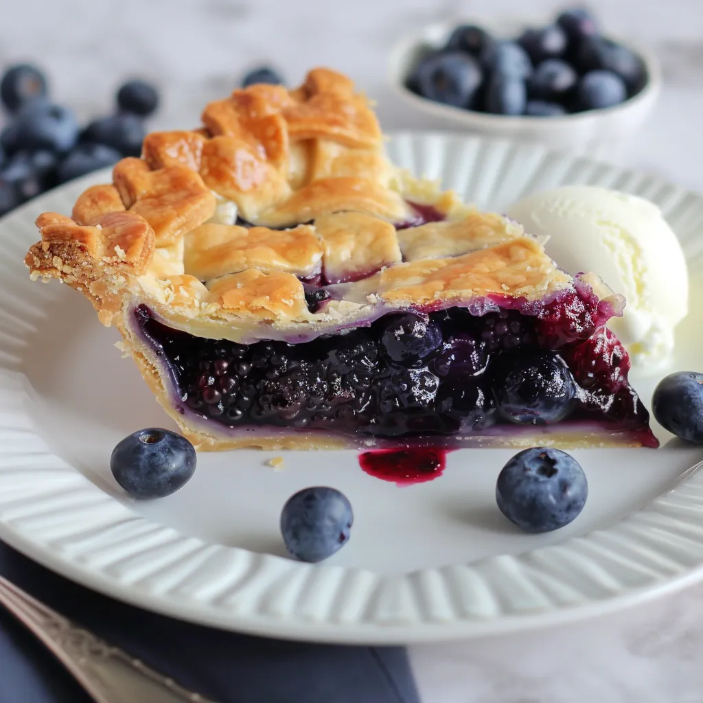 Delightful blueberry pie
