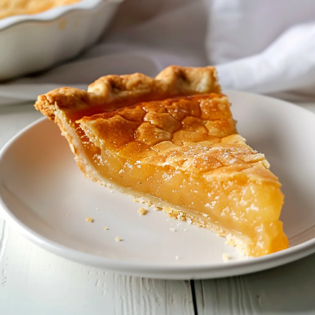 Homemade maple pie on table