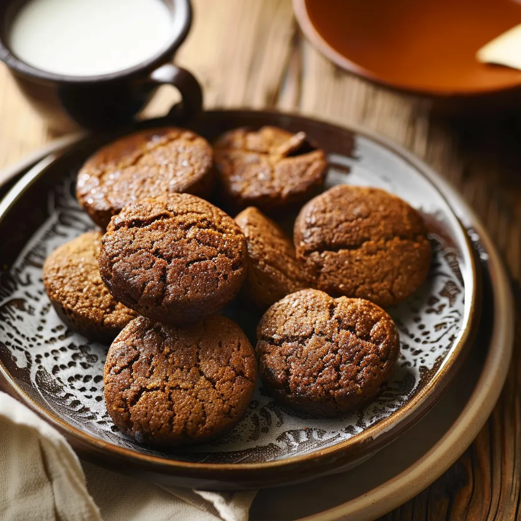 Soft molasses cookies bursting with spices