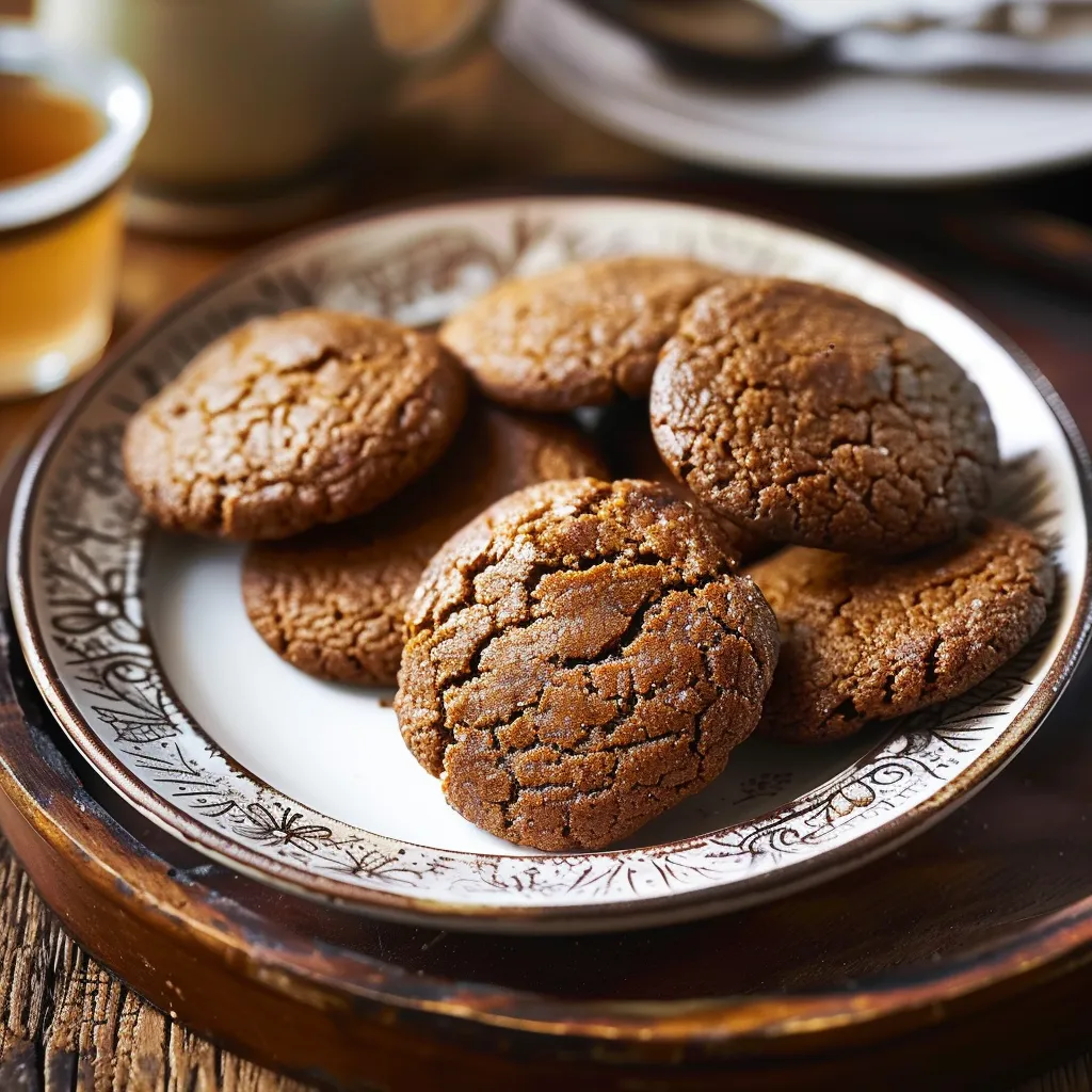 Chewy molasses cookies with spices
