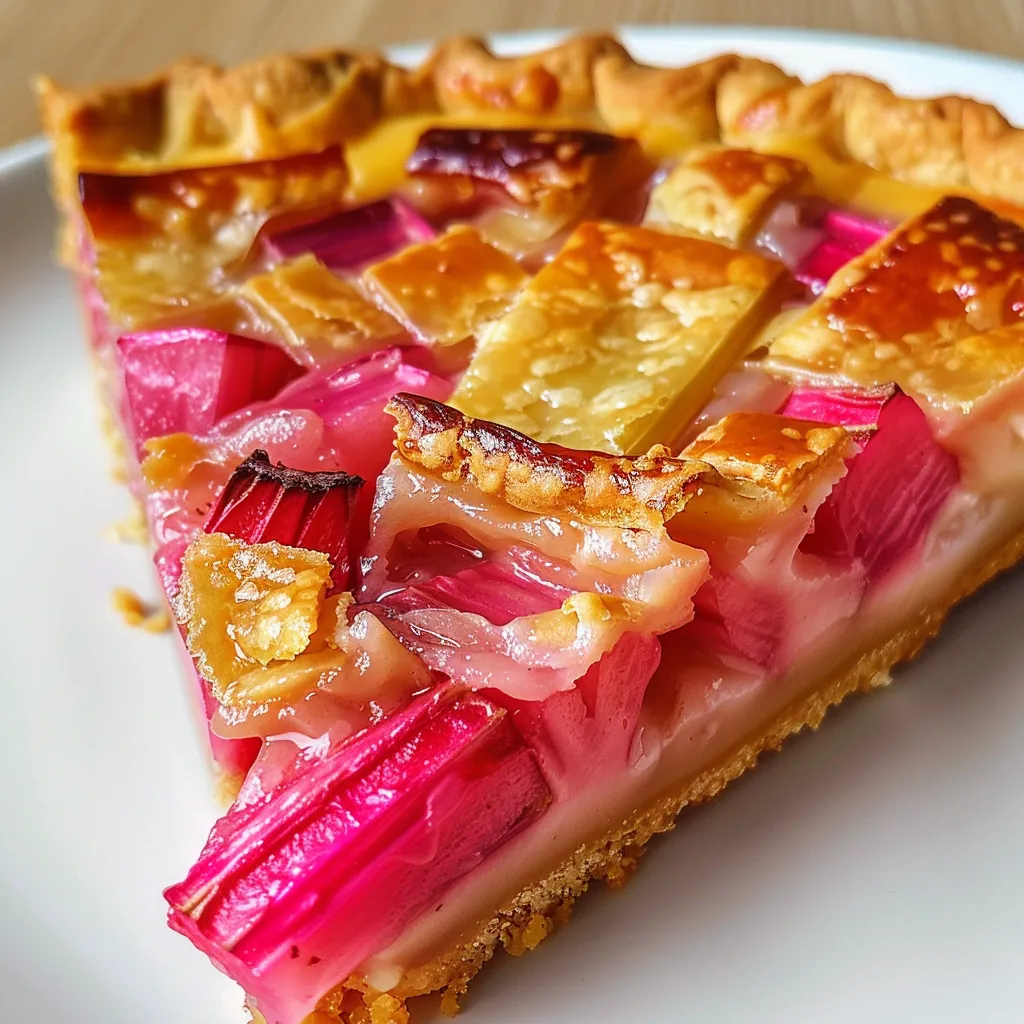 Simple rhubarb tart