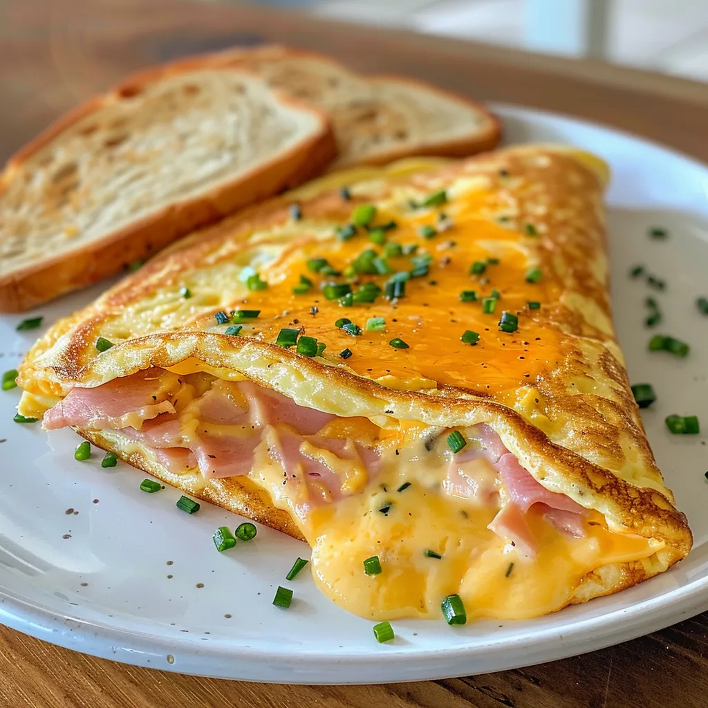 Ham cheese omelette