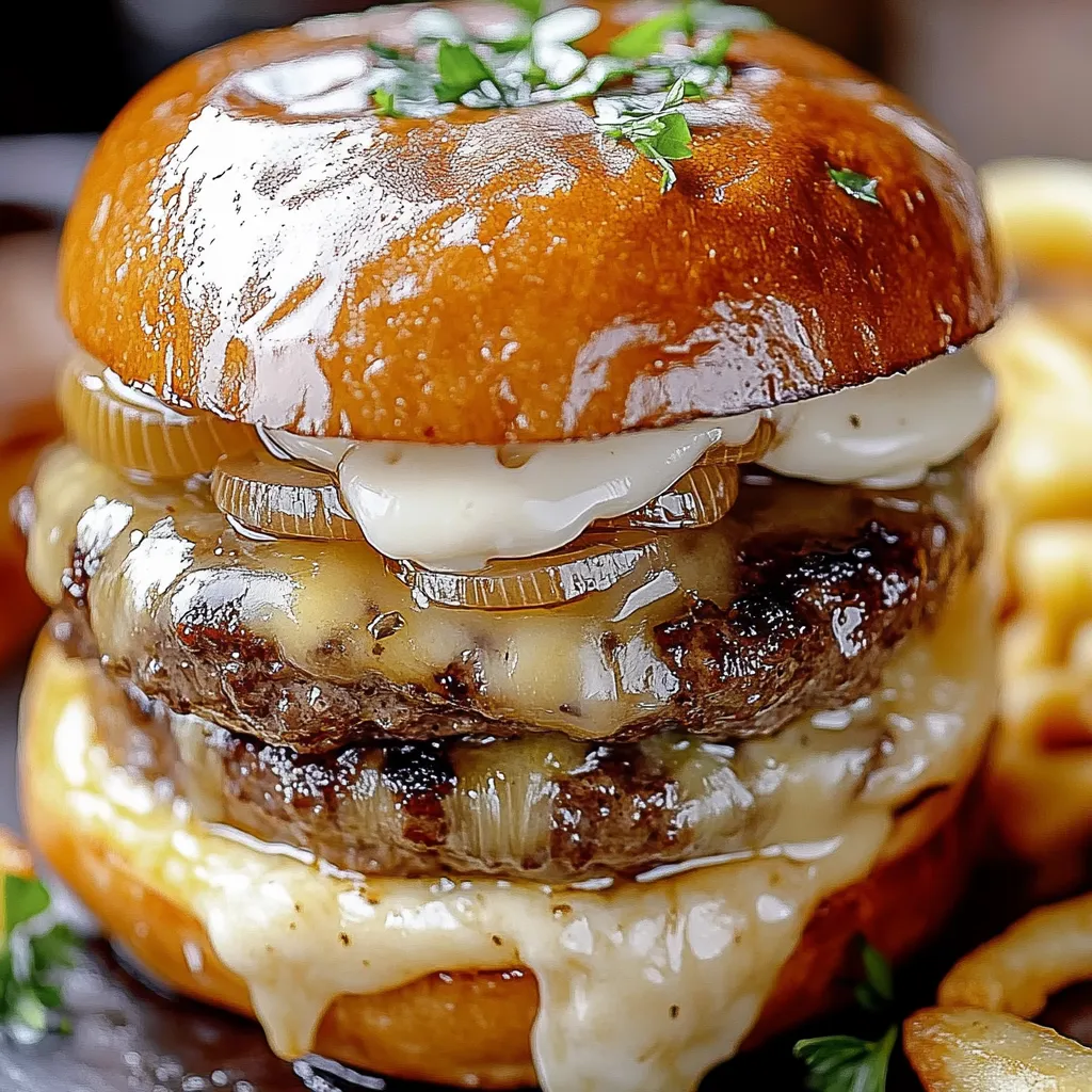 Onion Gruyere Burger