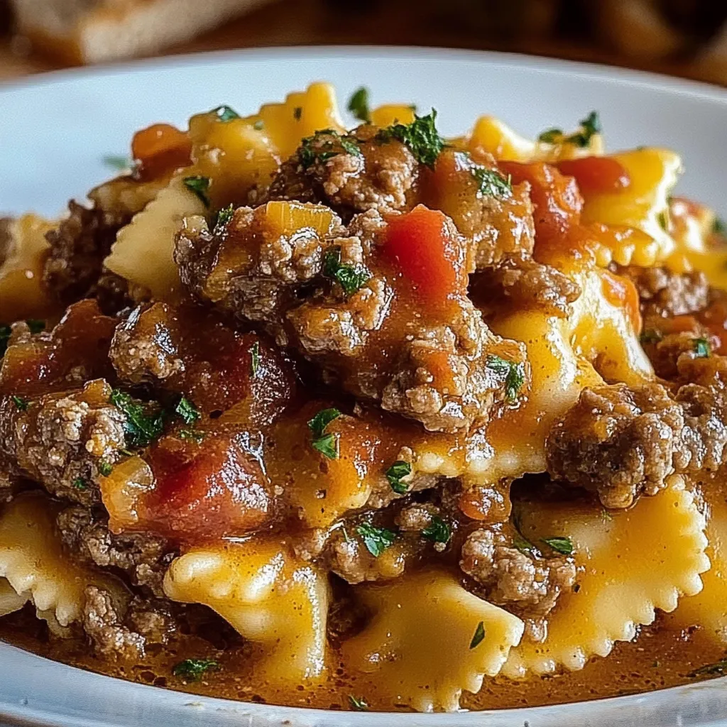 BEEF PASTA SKILLET