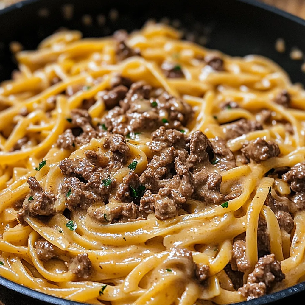 Pasta with meat and tomato sauce in a bowl.