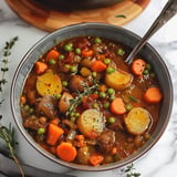 Hearty vegan stew with classic flavors