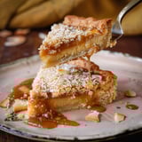 Golden coconut caramel tart