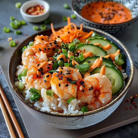 Shrimp Rice Bowls with Spicy Mayo