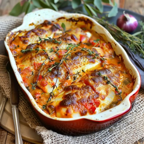 Baked fish Provencal