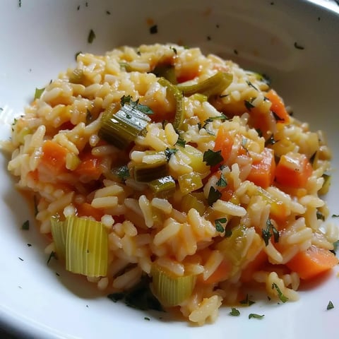 Tasty Leek and Carrot Rice Pirasa