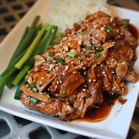 Teriyaki pork in a slow cooker