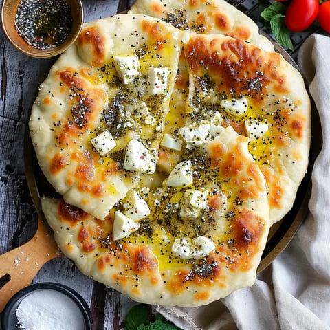 Cheese and Zaatar Flatbread - A Middle Eastern Delight