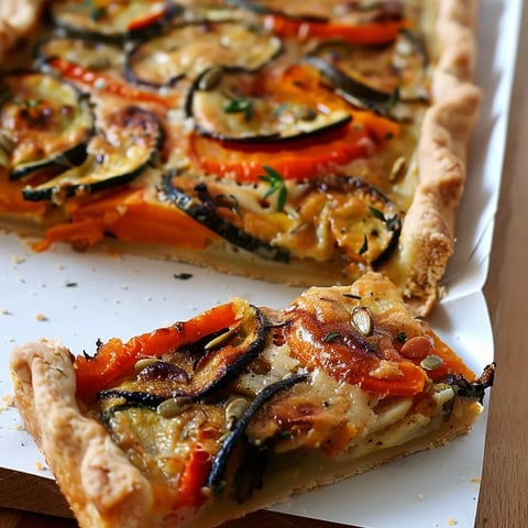 Savory roasted veggie tart